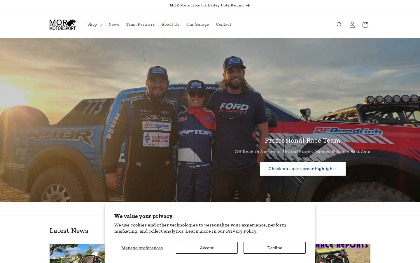 mormotorsport.com.au homepage screenshot