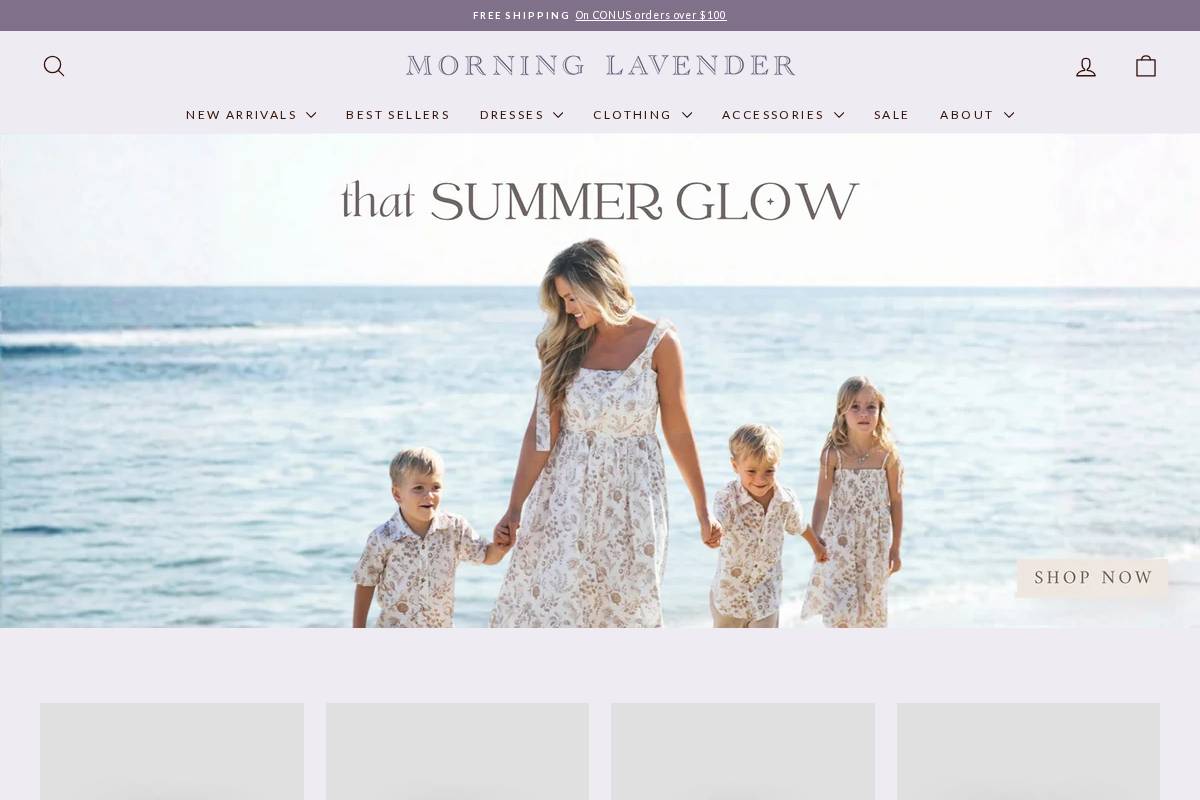 Morning Lavender homepage screenshot