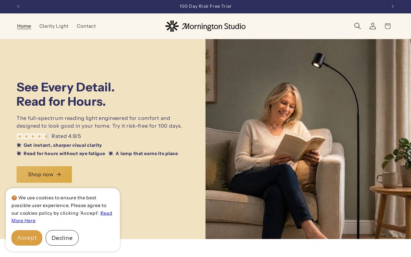 Mornington Studio homepage screenshot