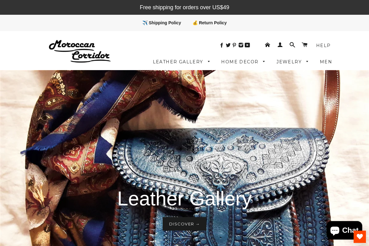 Moroccan Corridor homepage screenshot