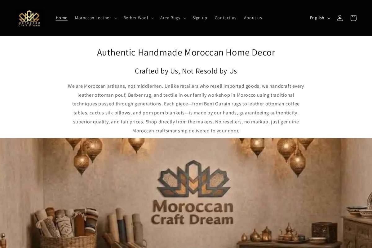 moroccancraftdream.com homepage screenshot
