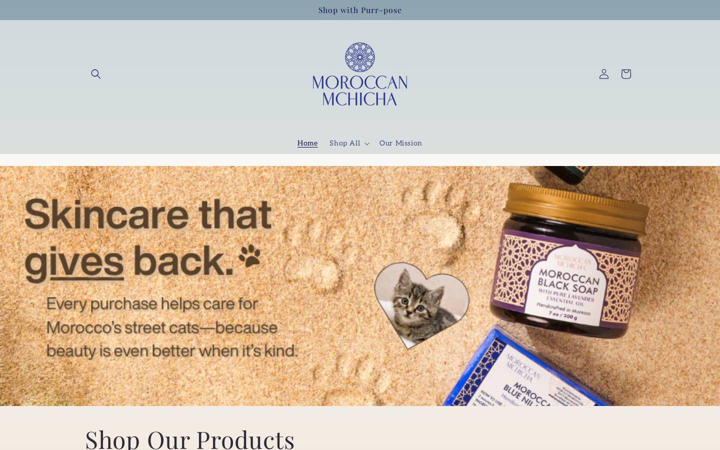 moroccanmchicha.com homepage screenshot