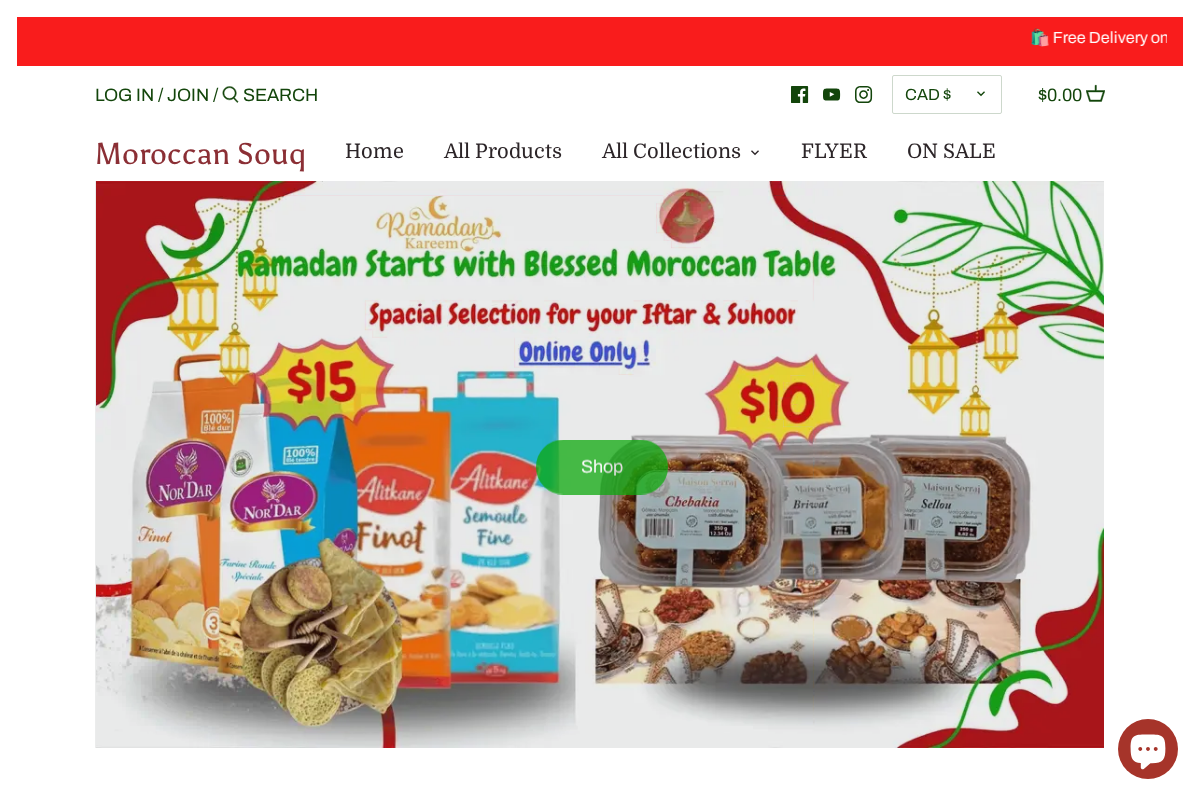 Moroccan Souq homepage screenshot