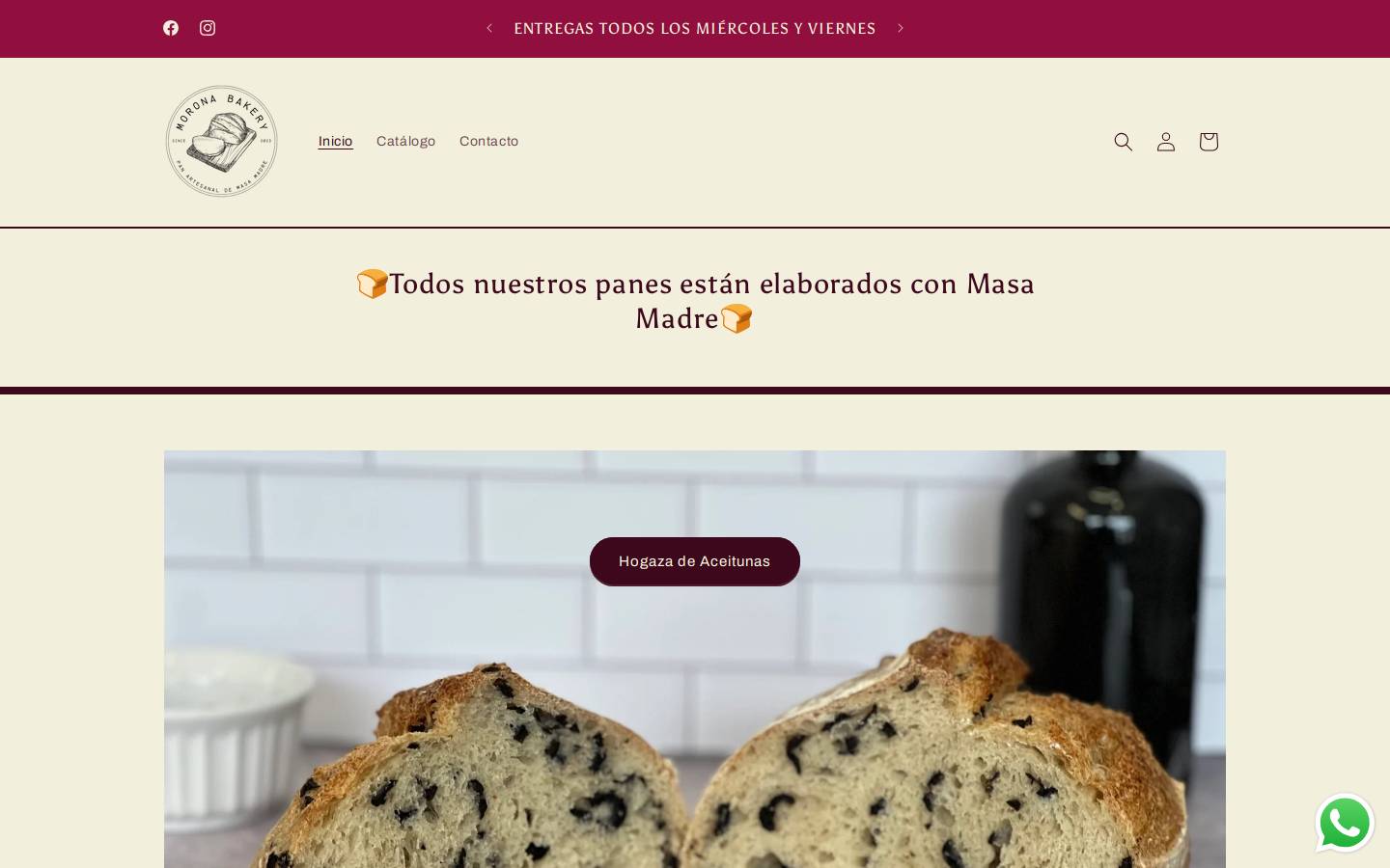 moronabakery.com homepage screenshot