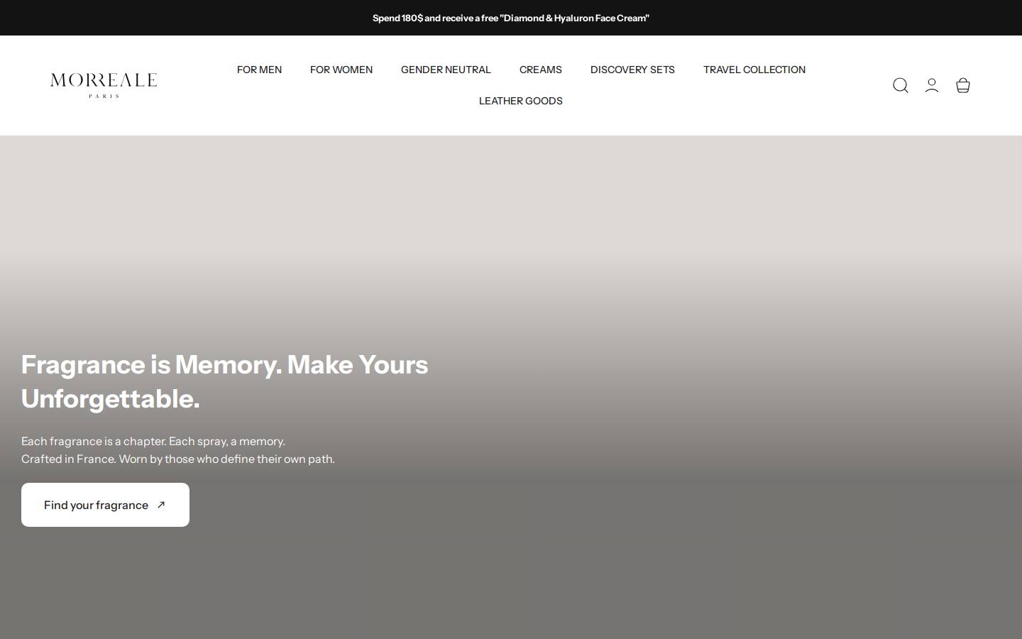 morrealeparis.com homepage screenshot