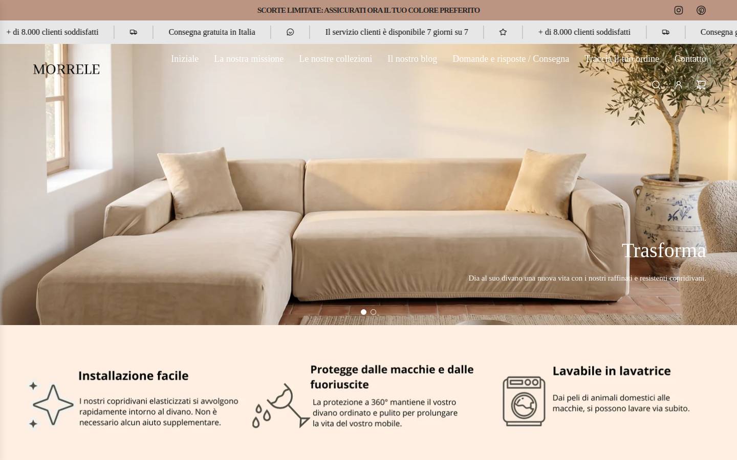 Morrele homepage screenshot