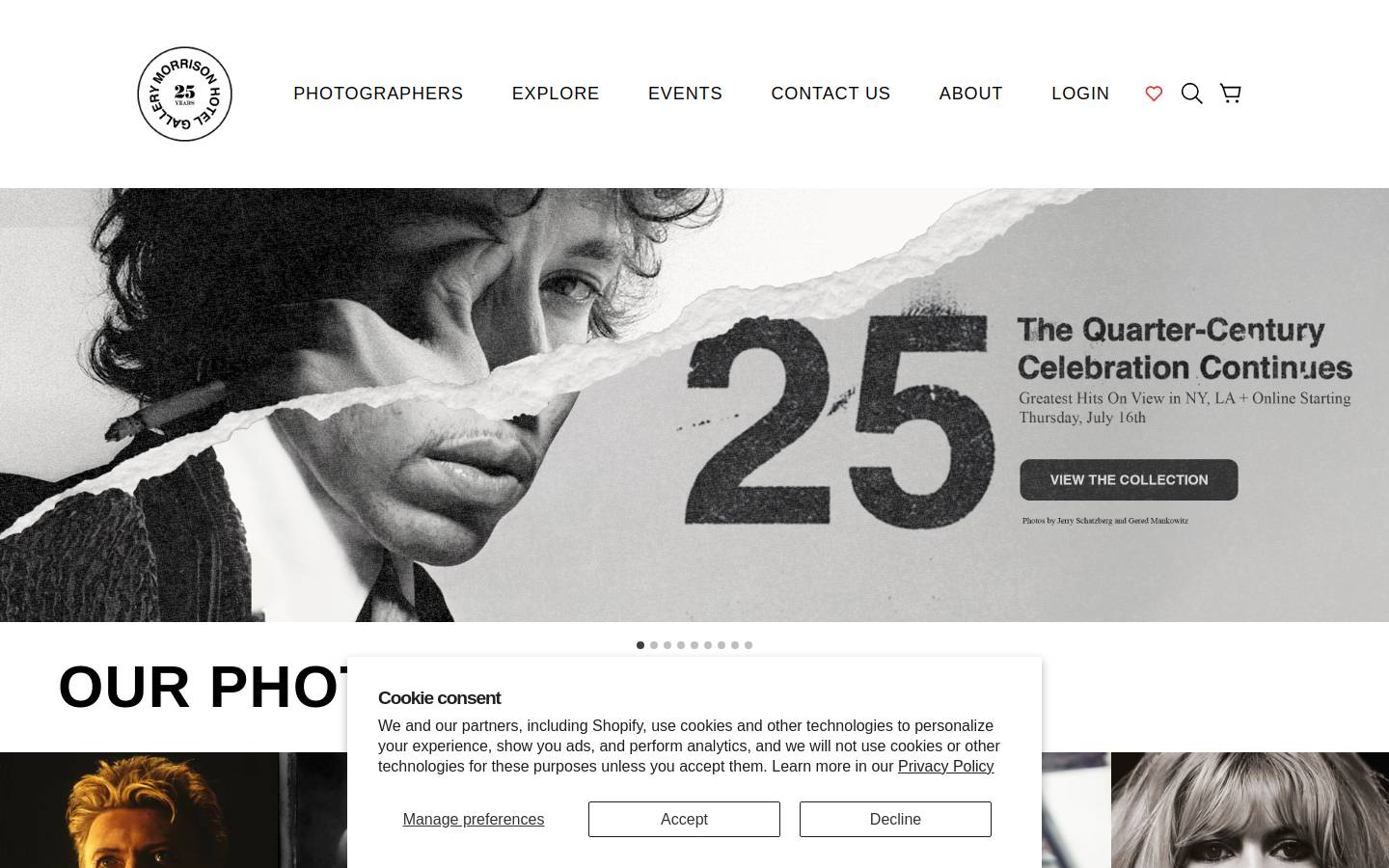 morrisonhotelgallery.com homepage screenshot