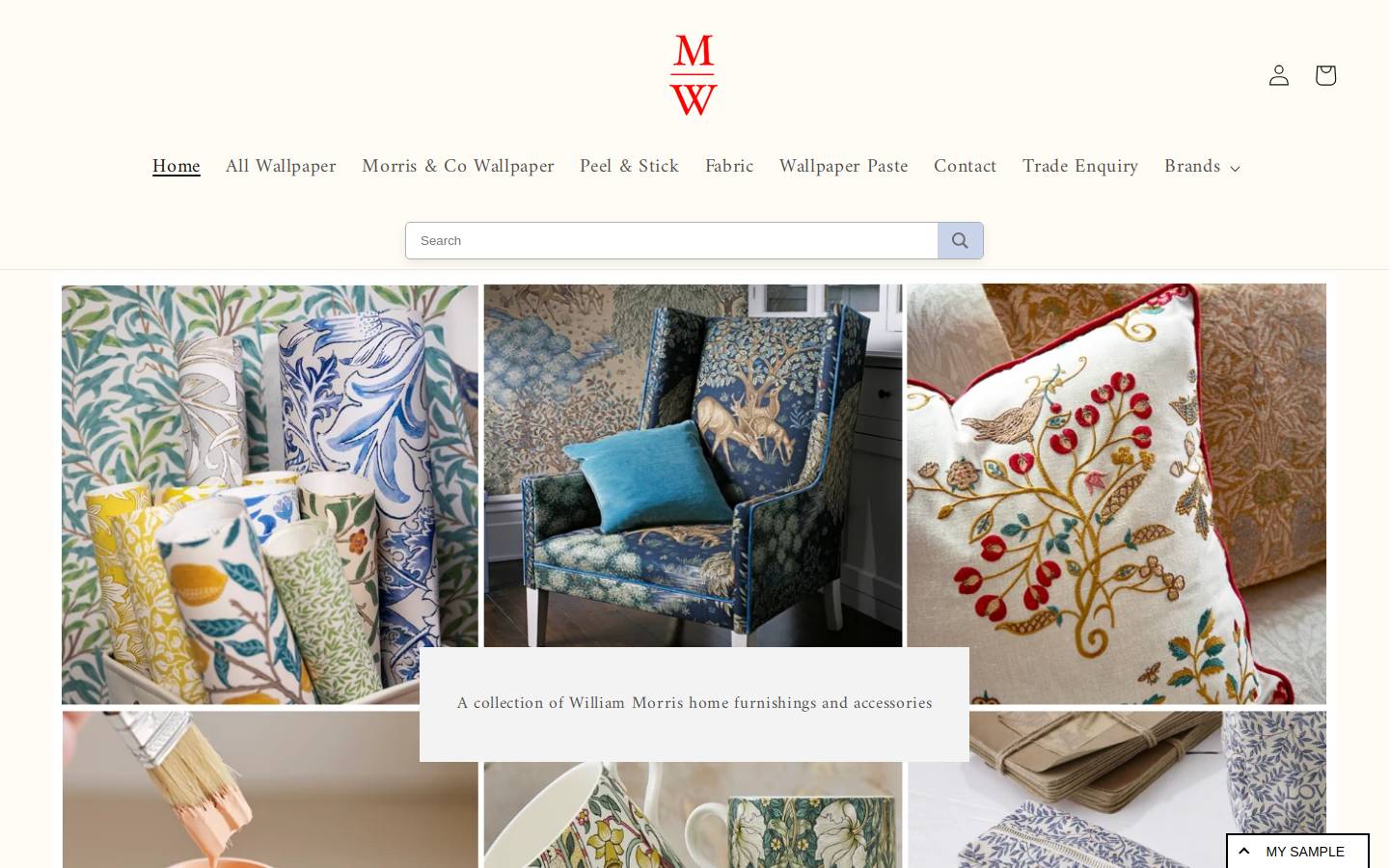 morriswallpaper.com homepage screenshot