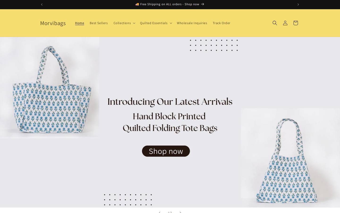 morvibags.com homepage screenshot