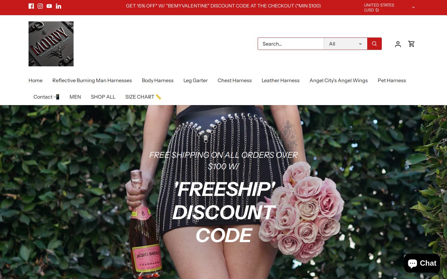 morvylingerie.com homepage screenshot
