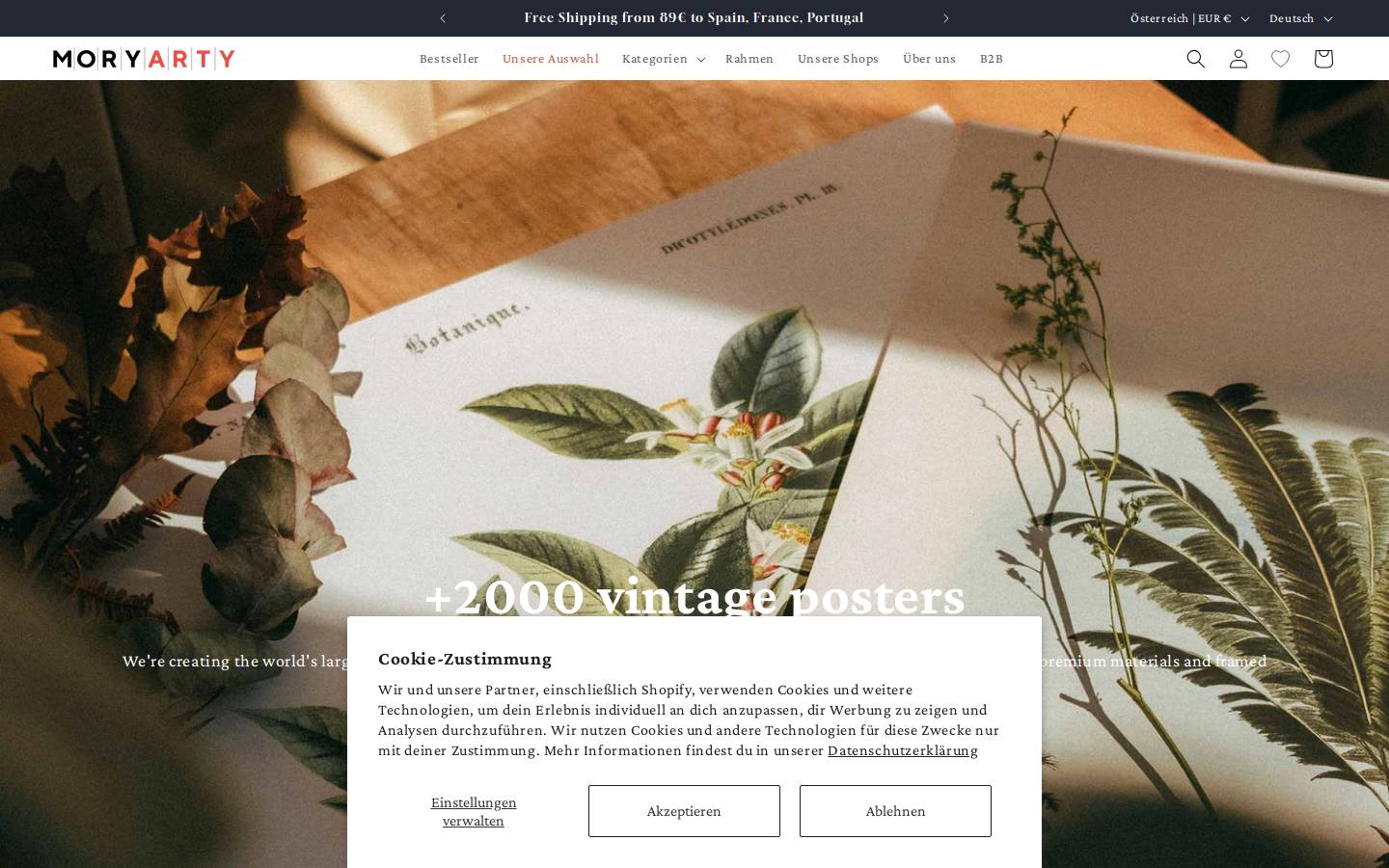 MORYARTY.COM homepage screenshot