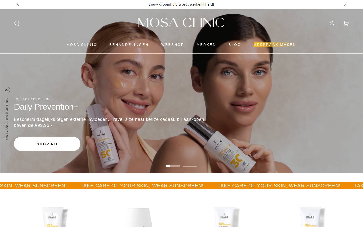 mosaclinic.nl homepage screenshot