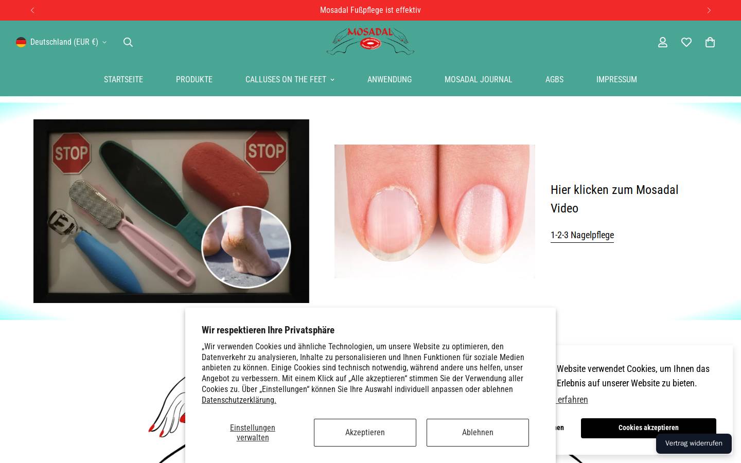 mosadal.com homepage screenshot