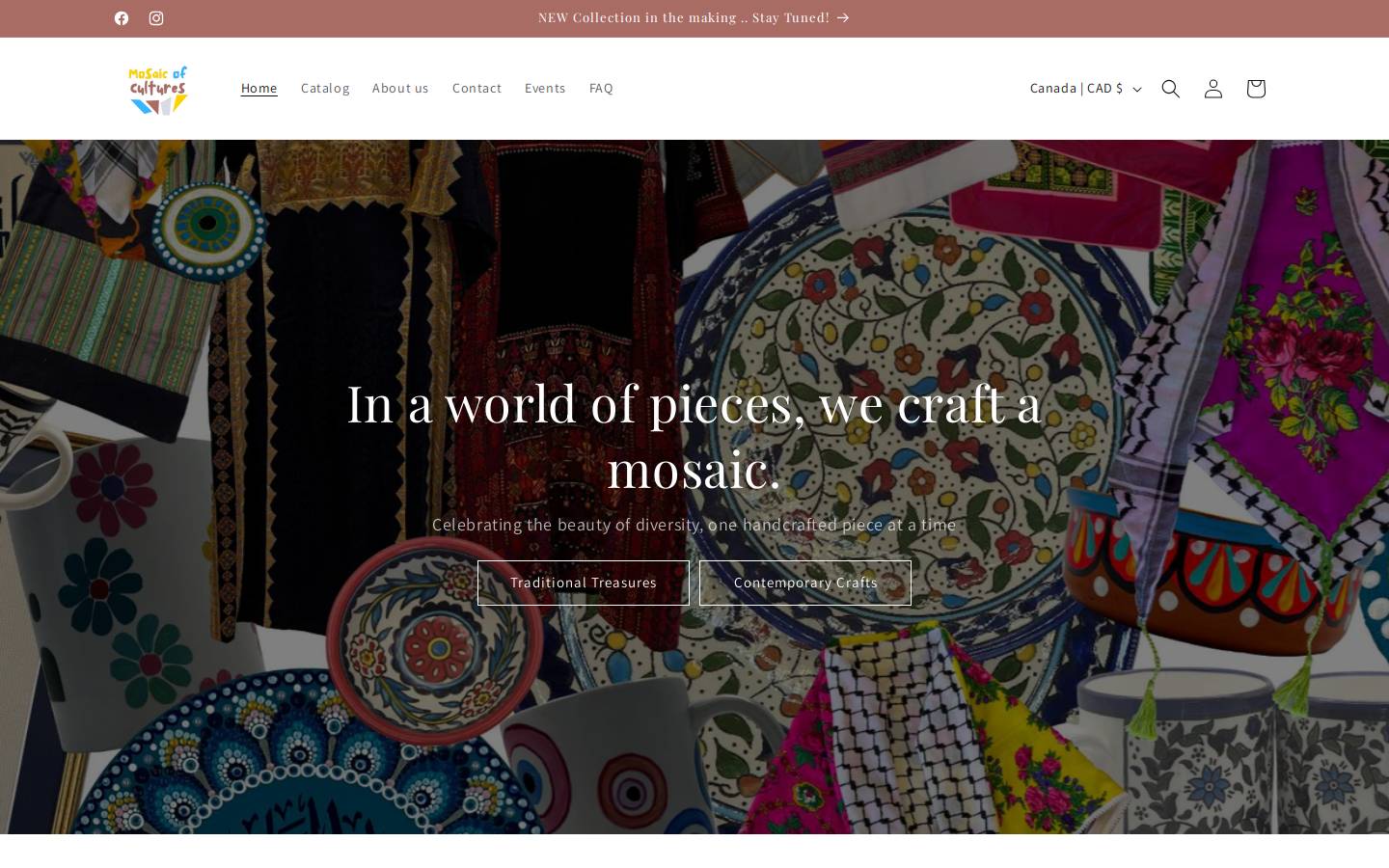 mosaicofcultures.com homepage screenshot