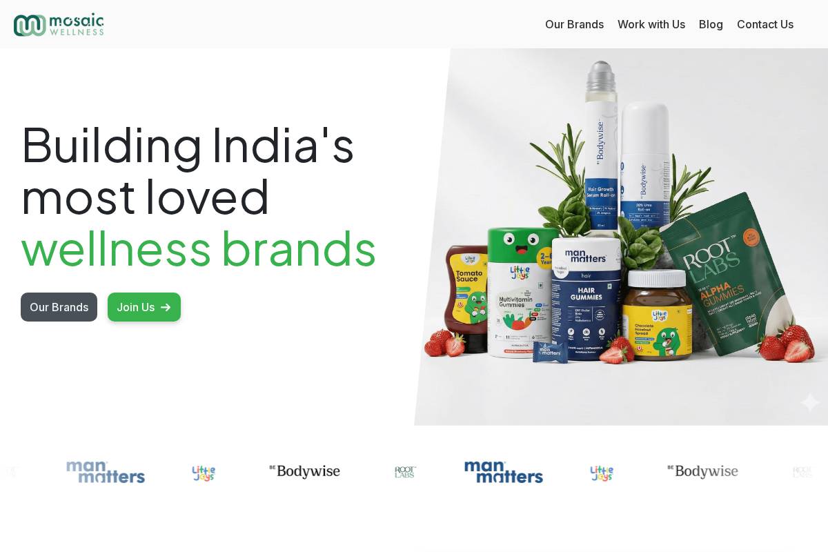 mosaicwellness.in homepage screenshot