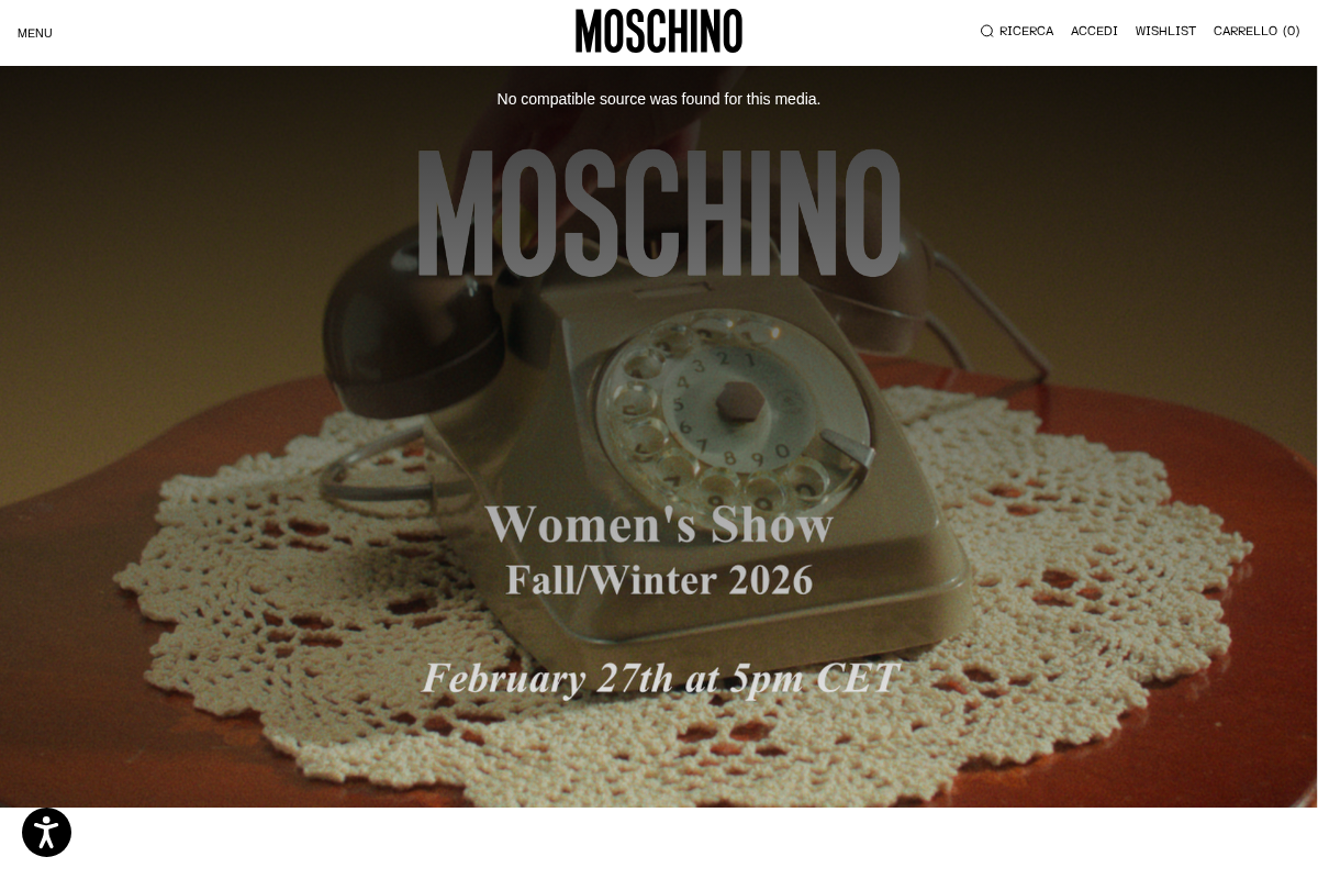 Moschino S.p.A. homepage screenshot