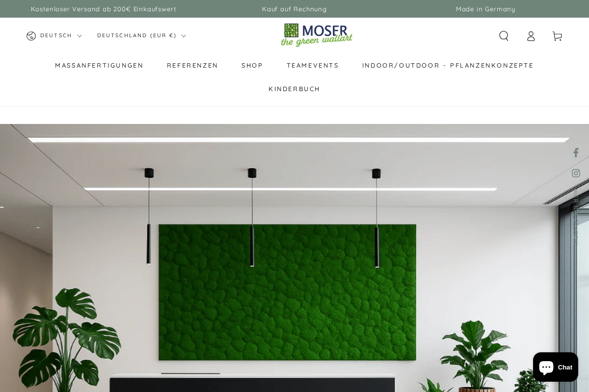 Moser the green wallart homepage screenshot