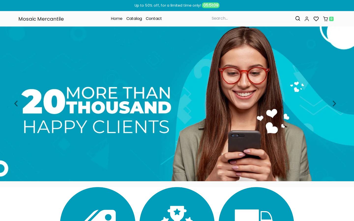 mosiacmercantile.com homepage screenshot