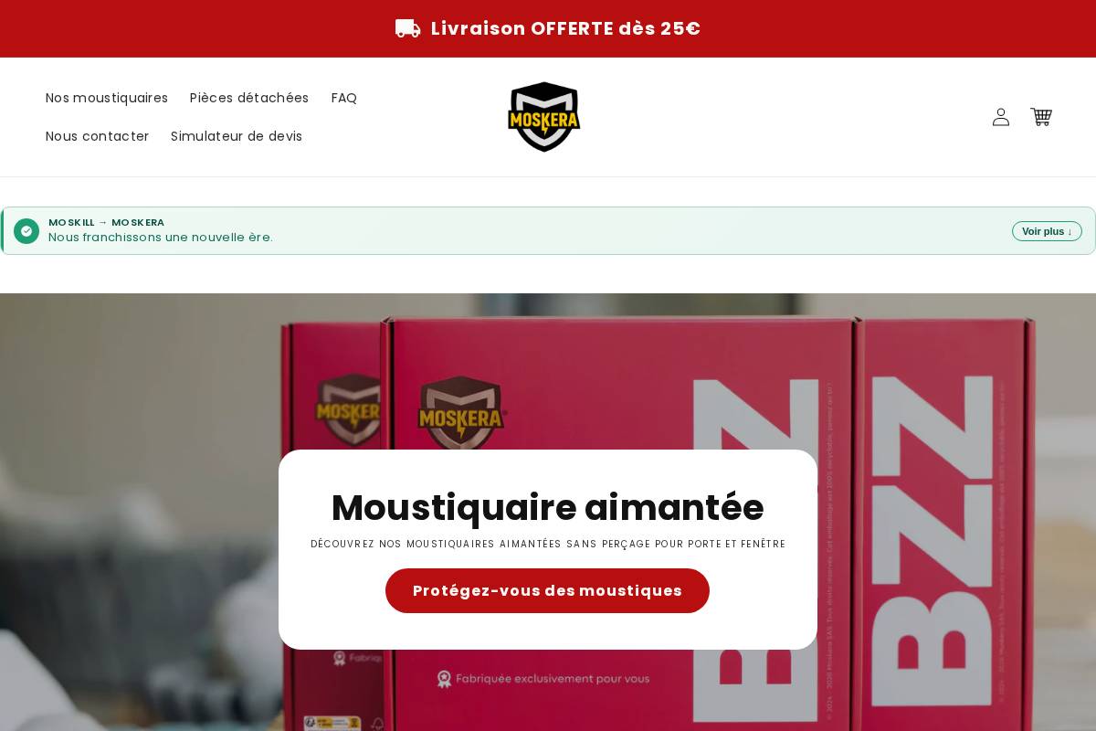 Moskera homepage screenshot