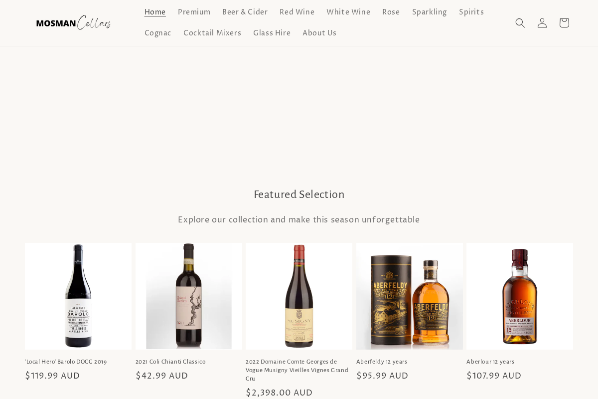 mosmancellars.com.au homepage screenshot