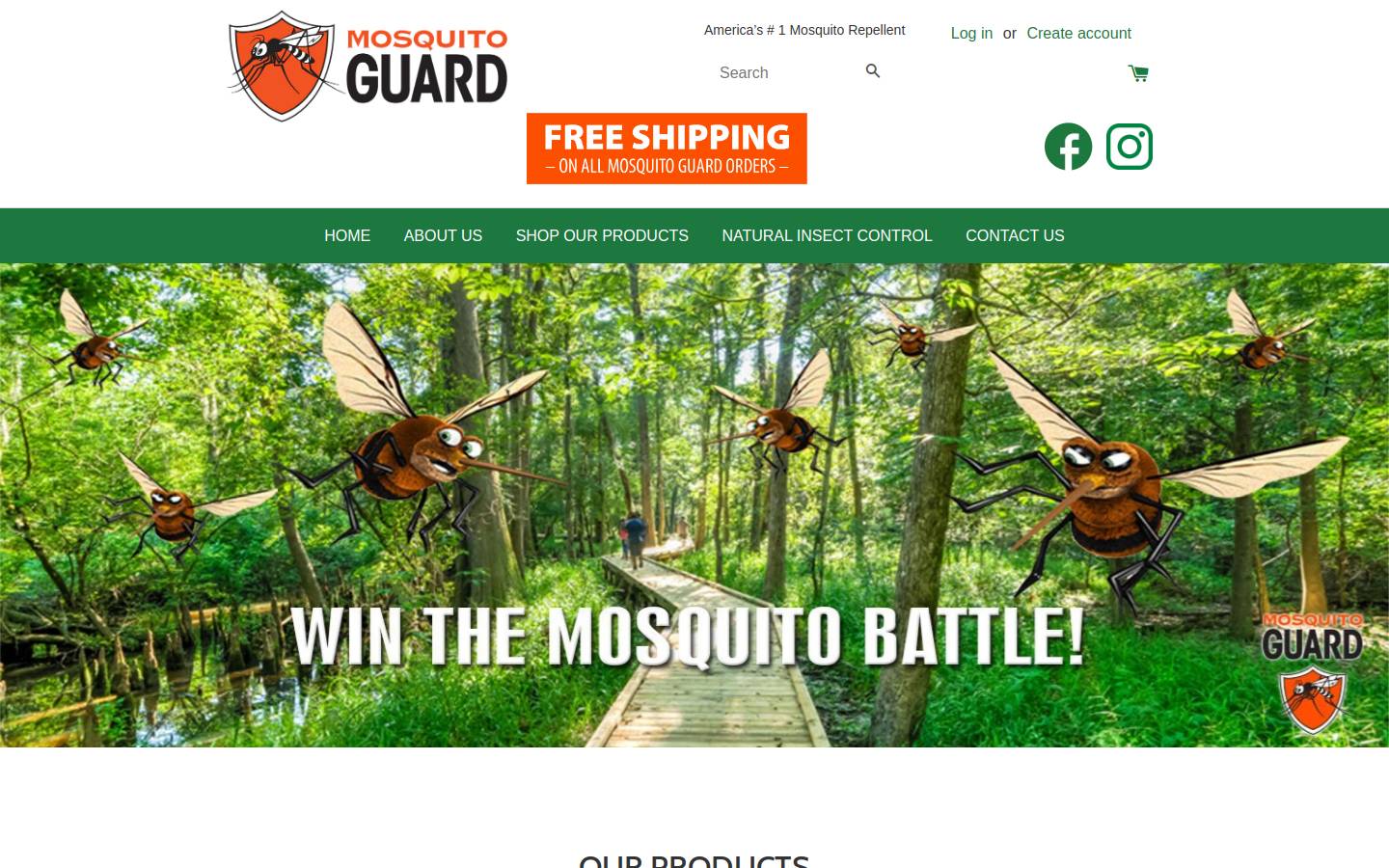 mosquitoguard.net homepage screenshot