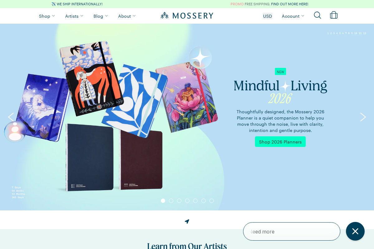 Mossery homepage screenshot