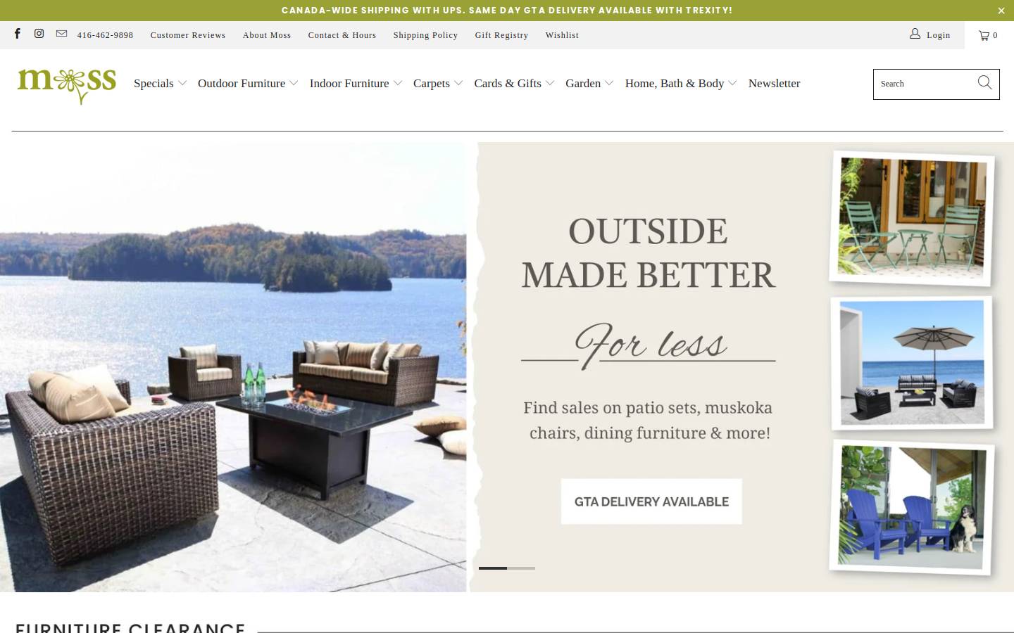 mossgardenhome.com homepage screenshot