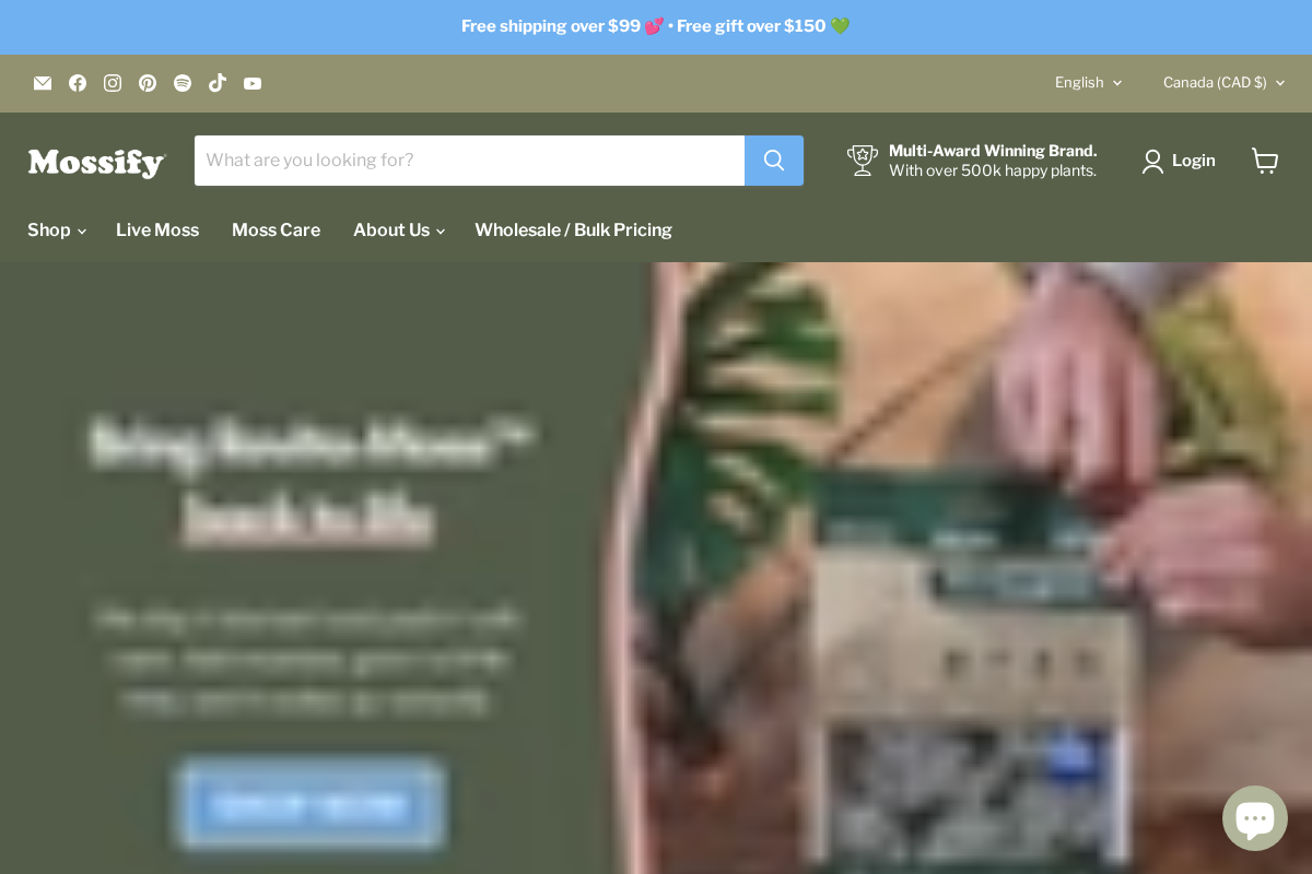 mossify.ca homepage screenshot