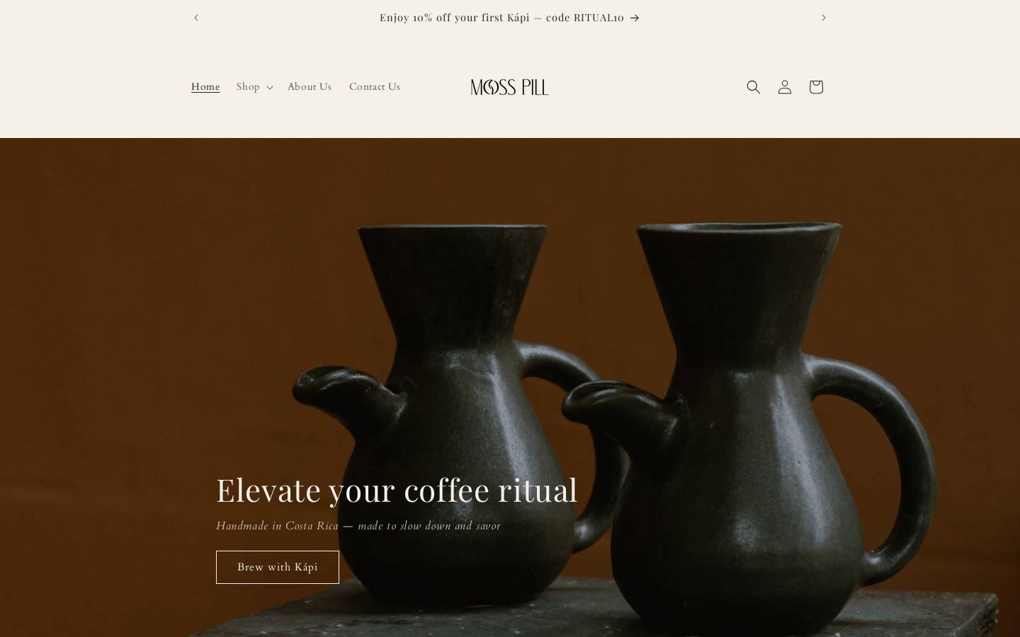 mosspill.com homepage screenshot