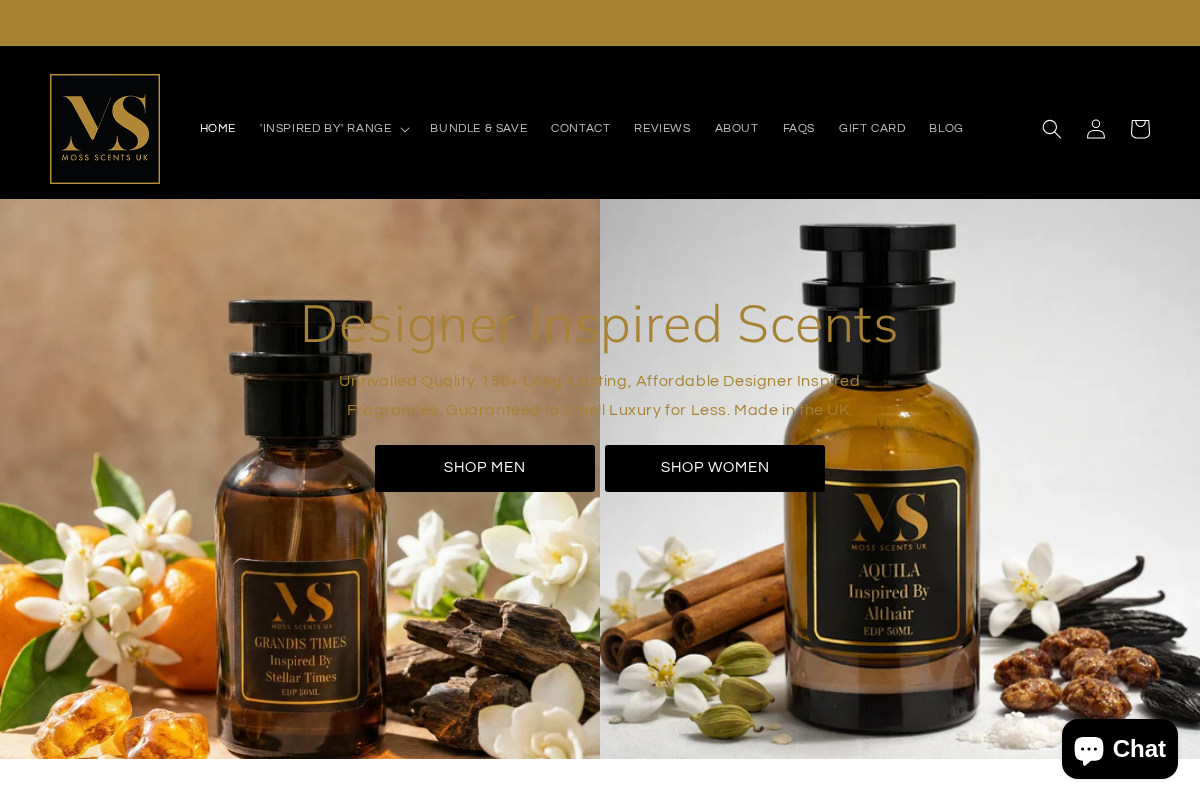 MossScentsUk homepage screenshot