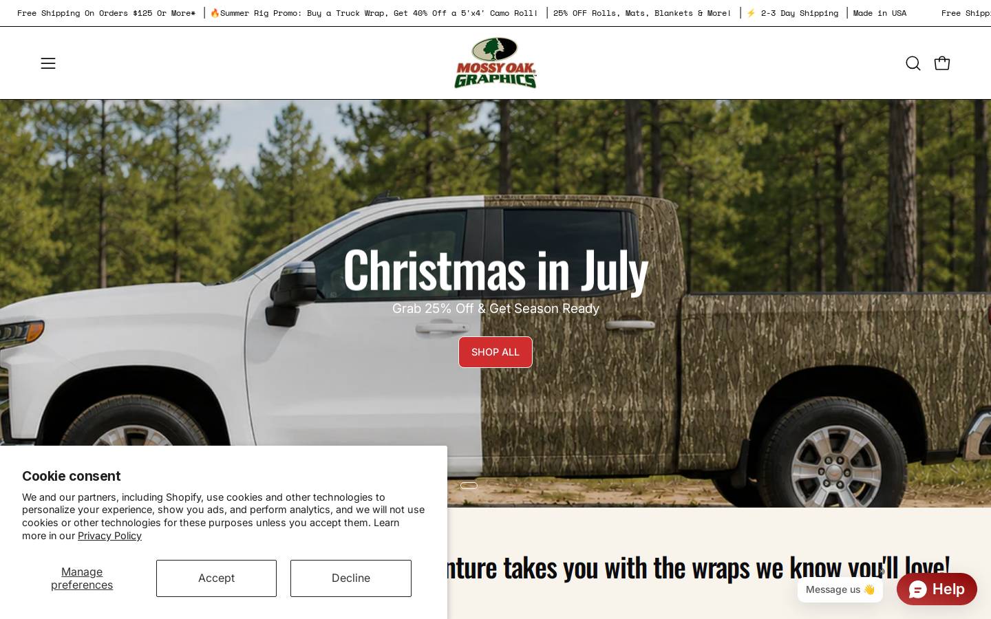 Mossyoakgraphics homepage screenshot