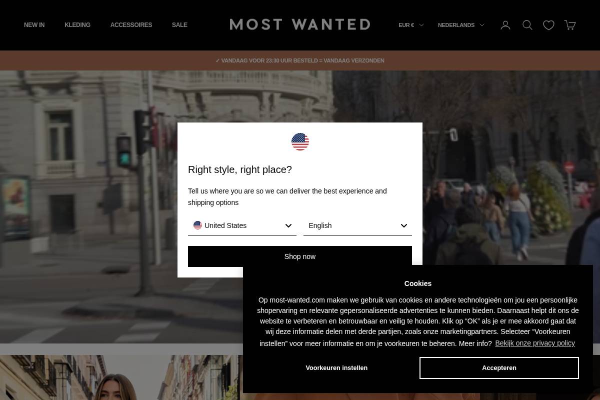 Most Wanted homepage screenshot