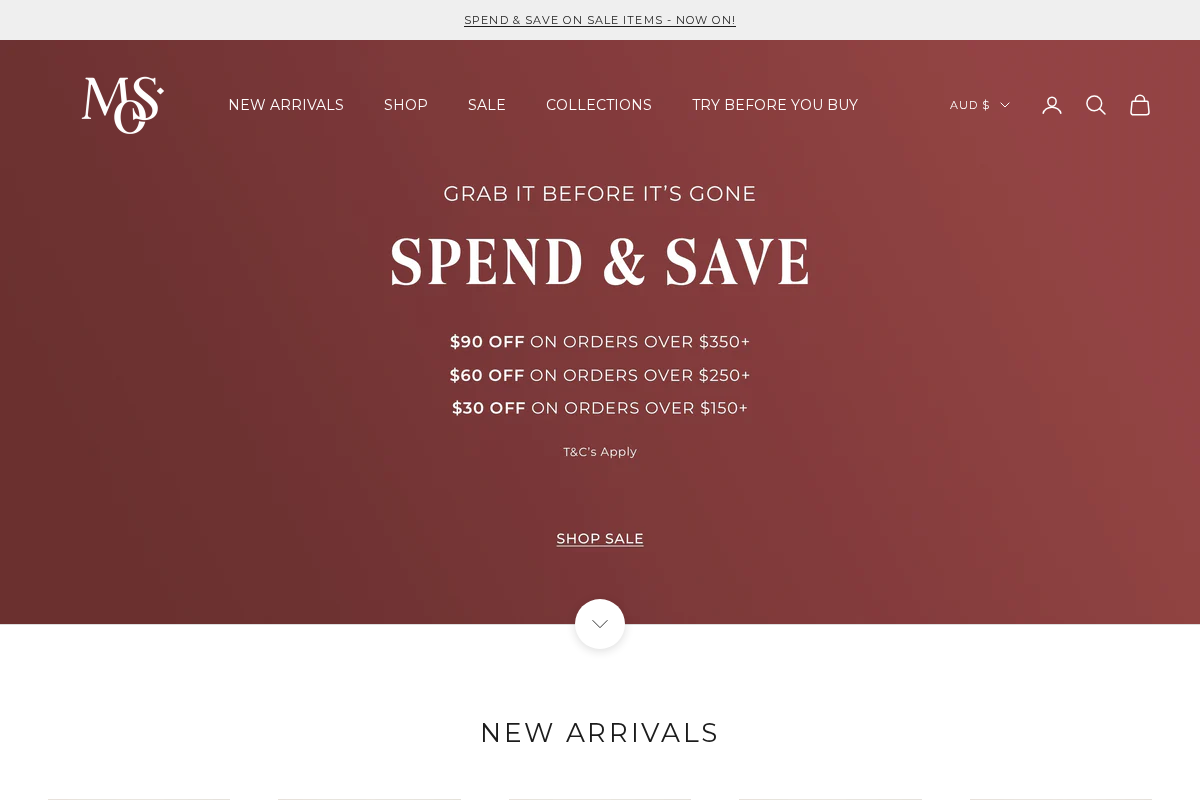 MOS The Label homepage screenshot