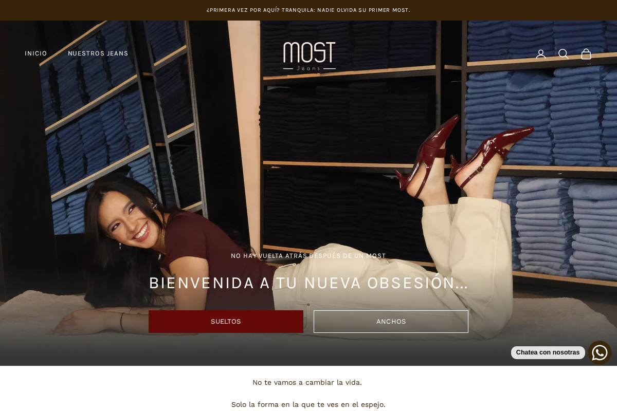 Most Jeans homepage screenshot