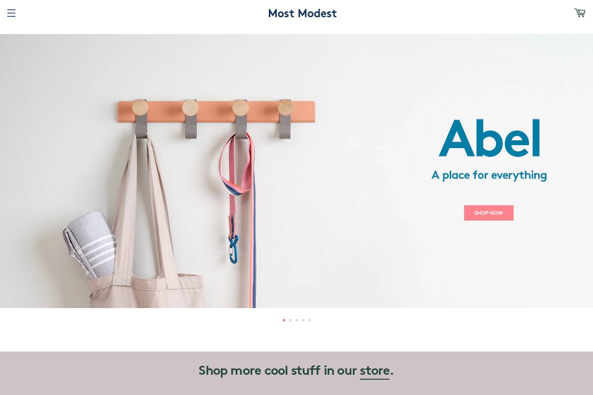 mostmodest.com homepage screenshot