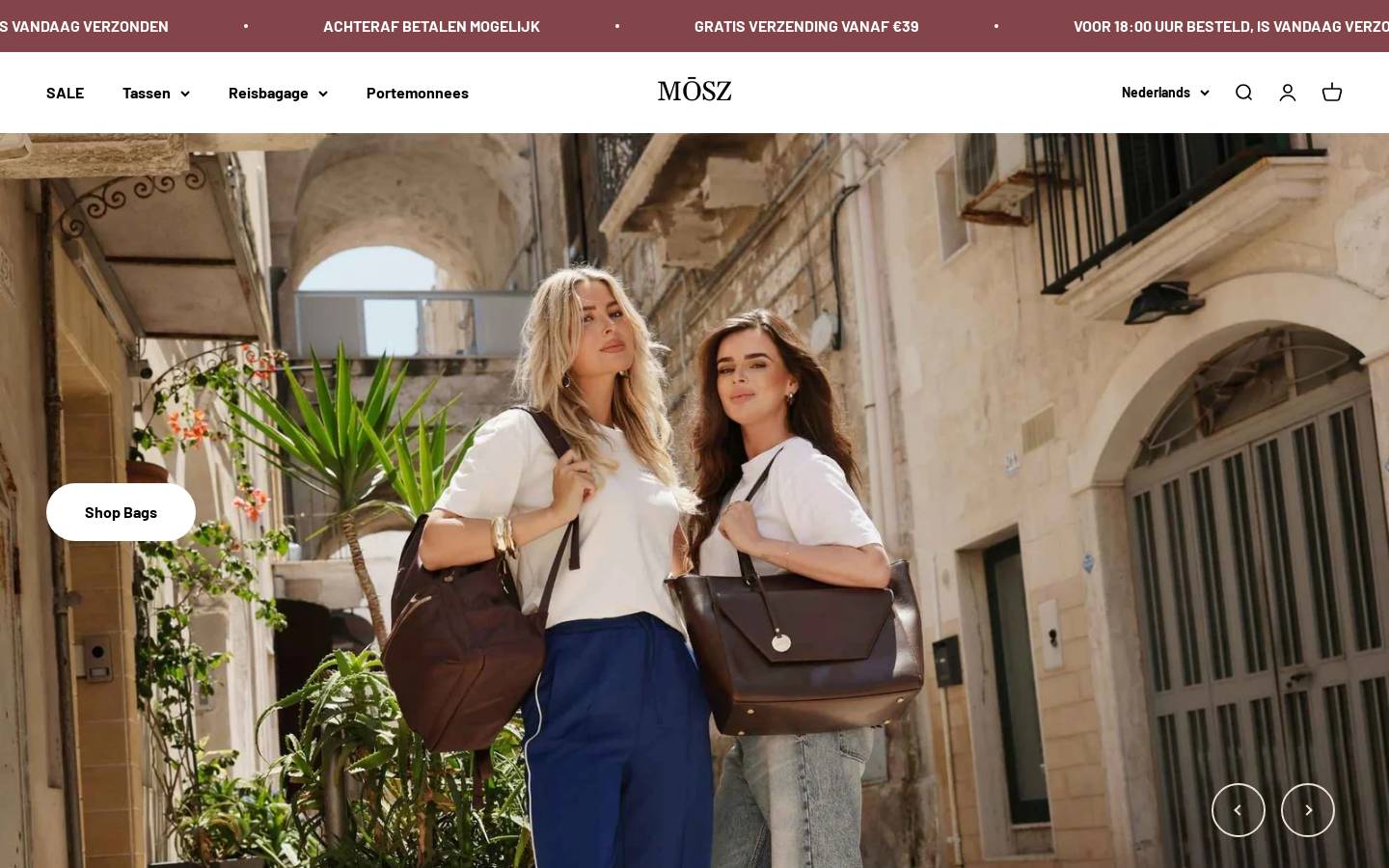 MŌSZ Accessoires homepage screenshot
