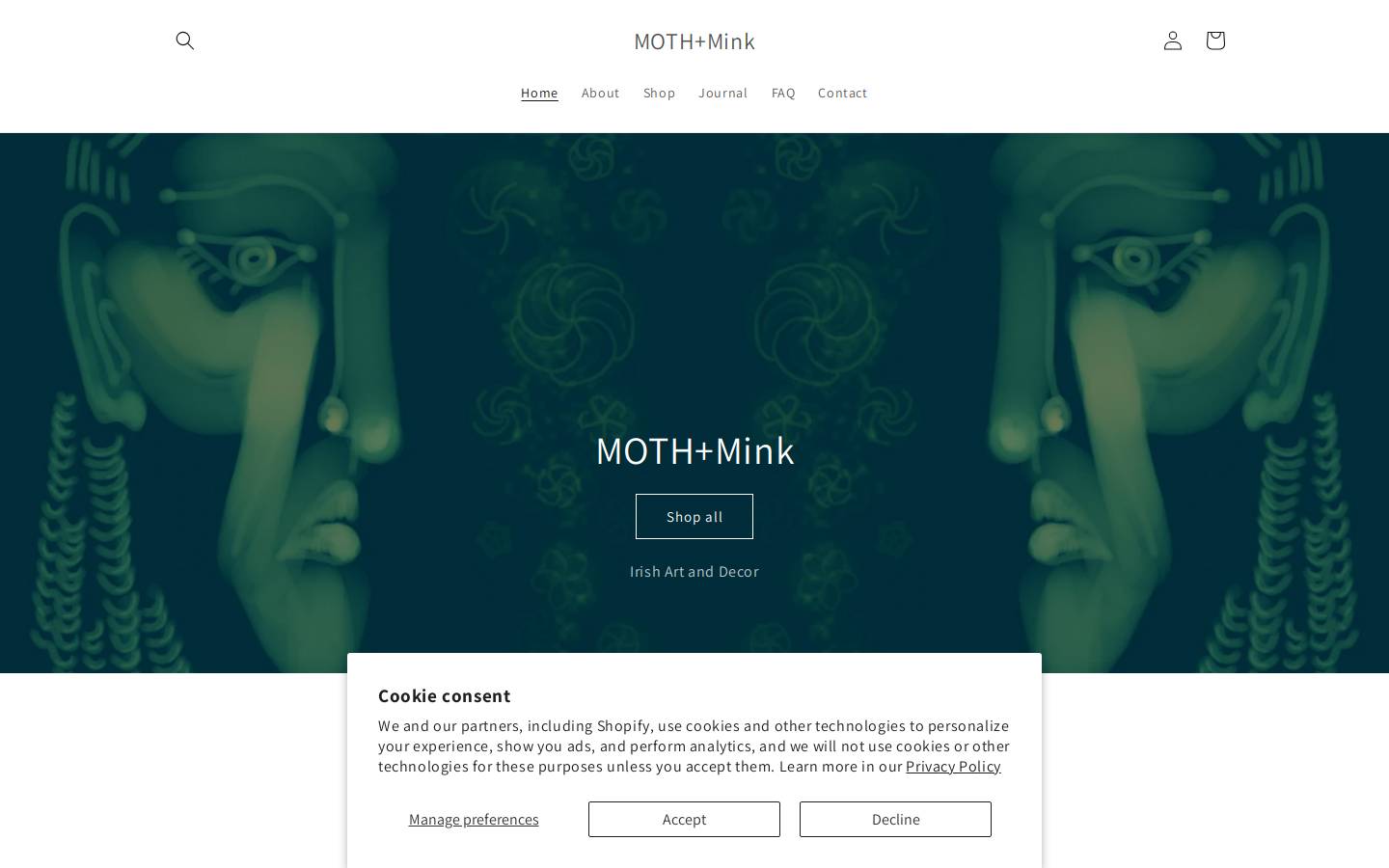 mothandmink.com homepage screenshot