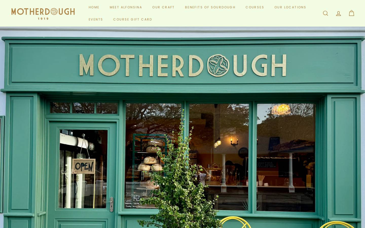 motherdough.co.za homepage screenshot
