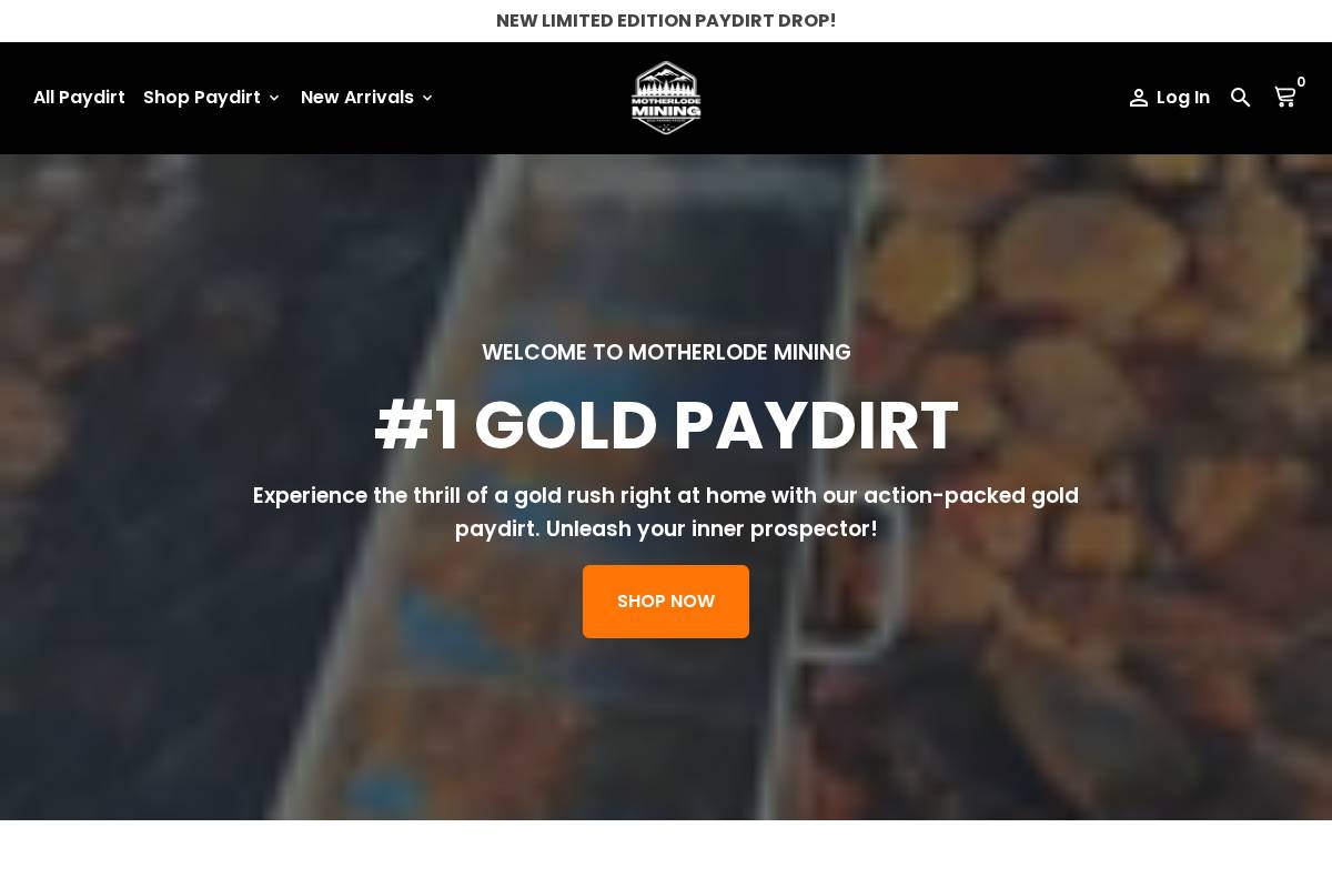 motherlodemining.com homepage screenshot