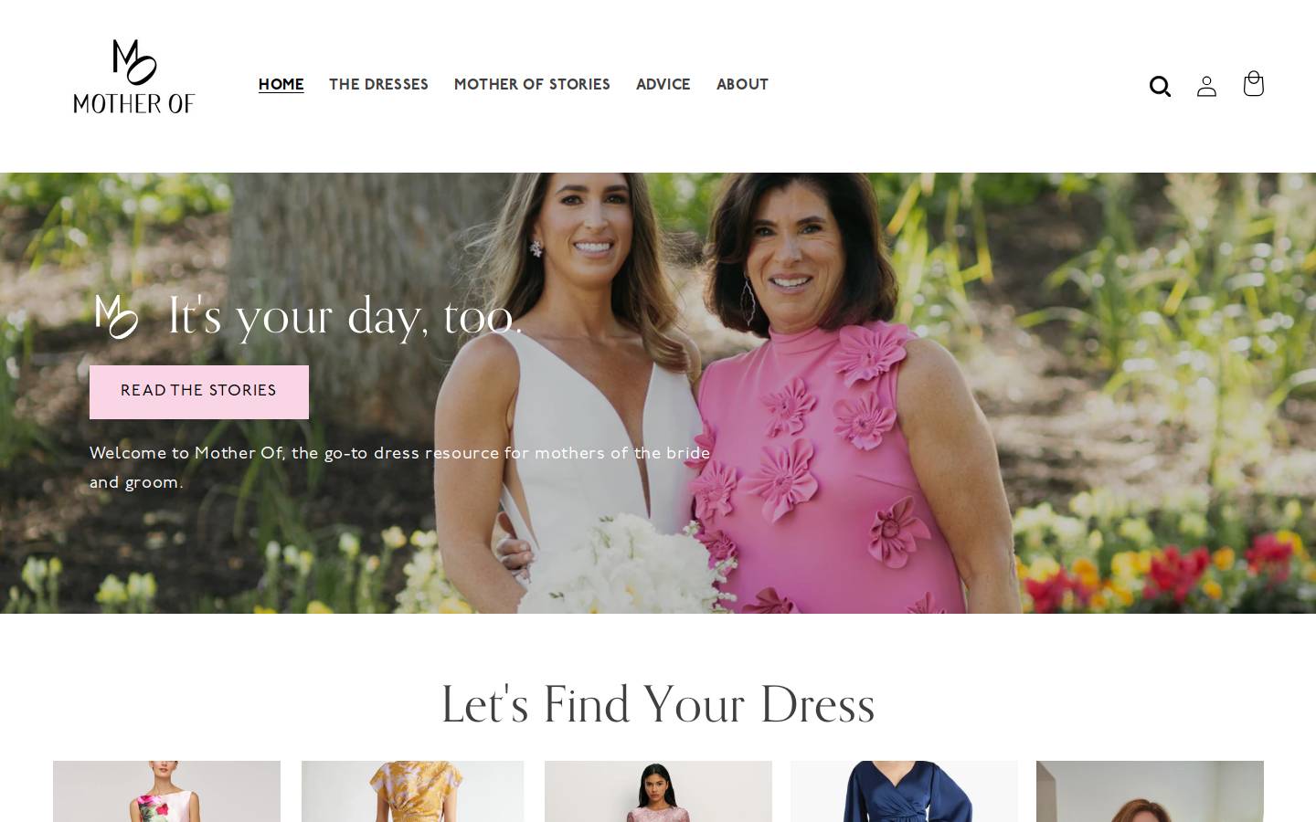 motherof.co homepage screenshot