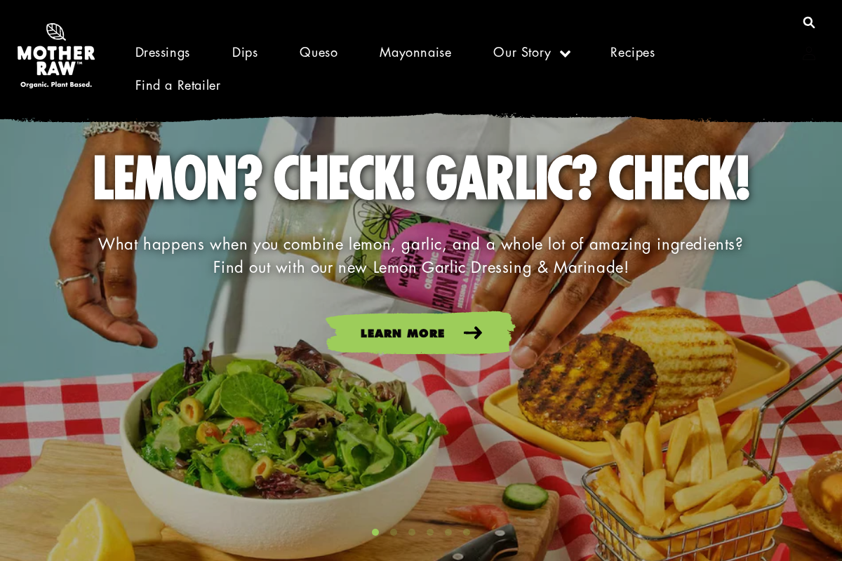 Motherraw homepage screenshot