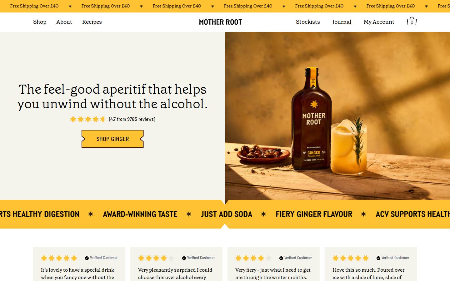 Motherroot homepage screenshot