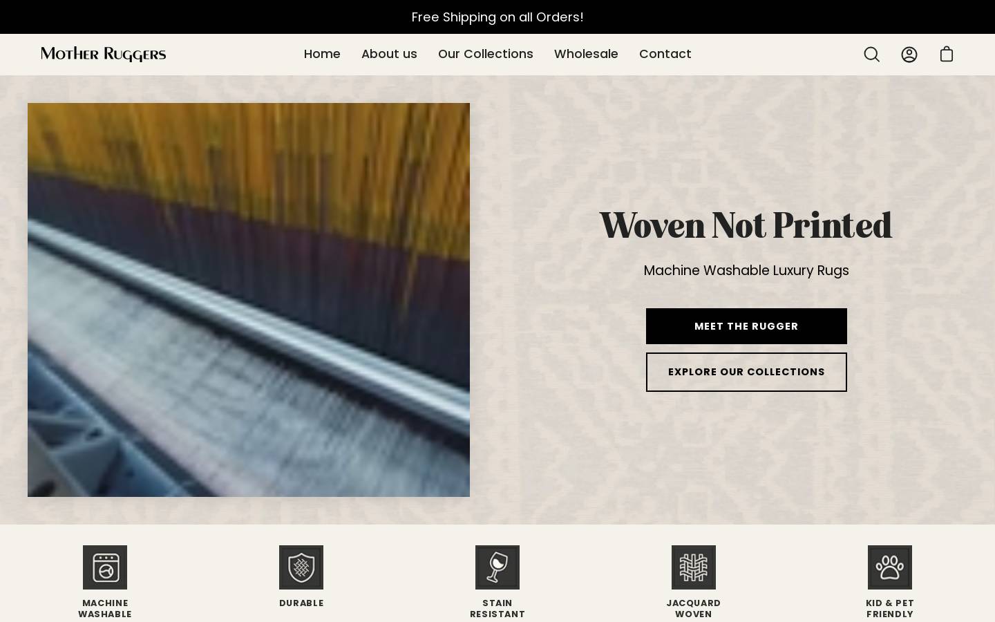 Motherruggers homepage screenshot