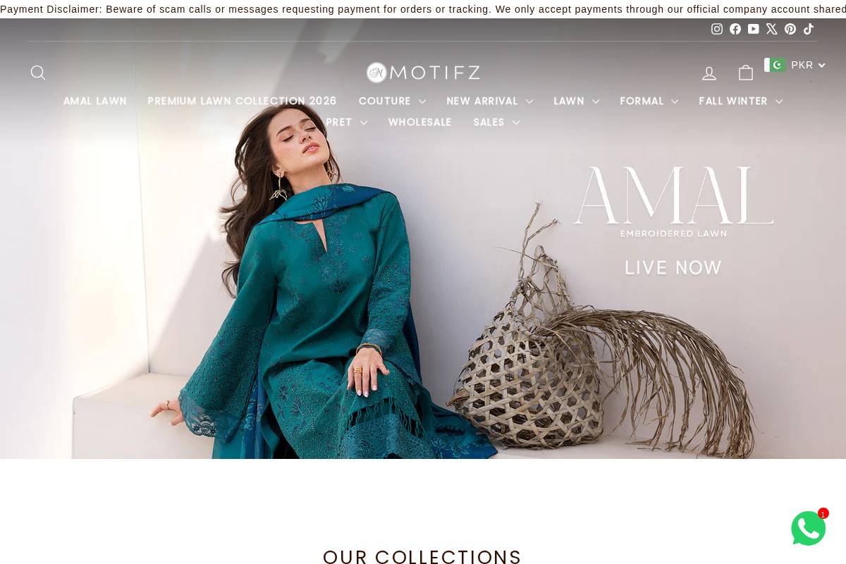 motifz.com.pk homepage screenshot