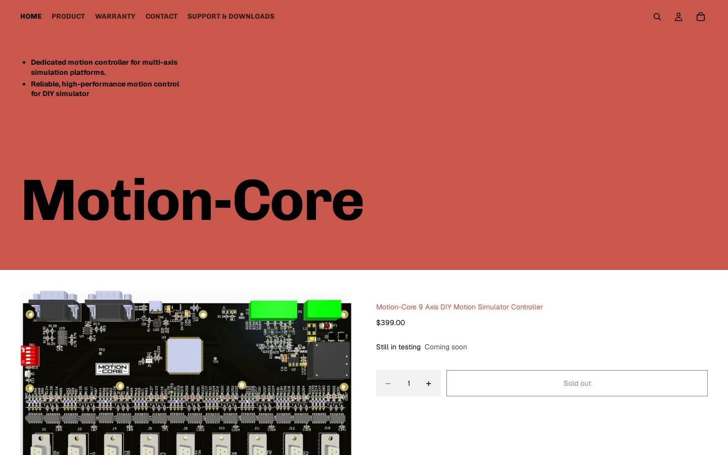 motion-core.app homepage screenshot
