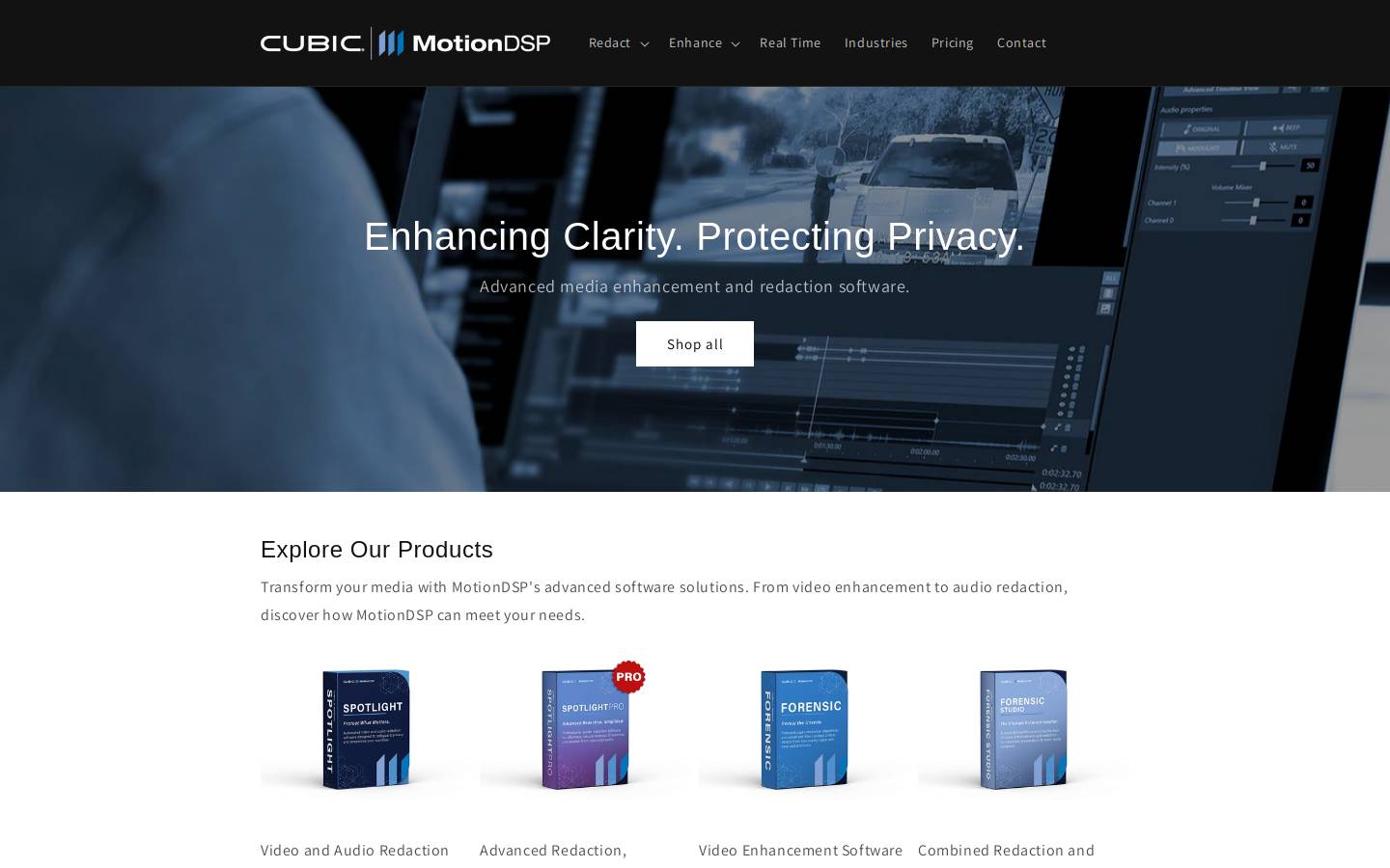 Motiondsp.com homepage screenshot
