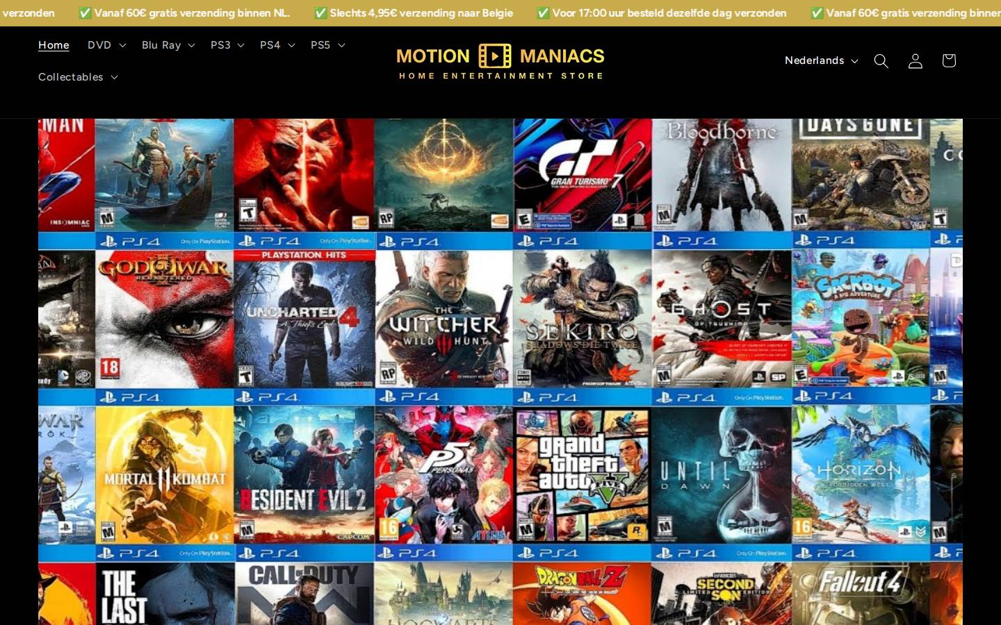 motionmaniacs.nl homepage screenshot