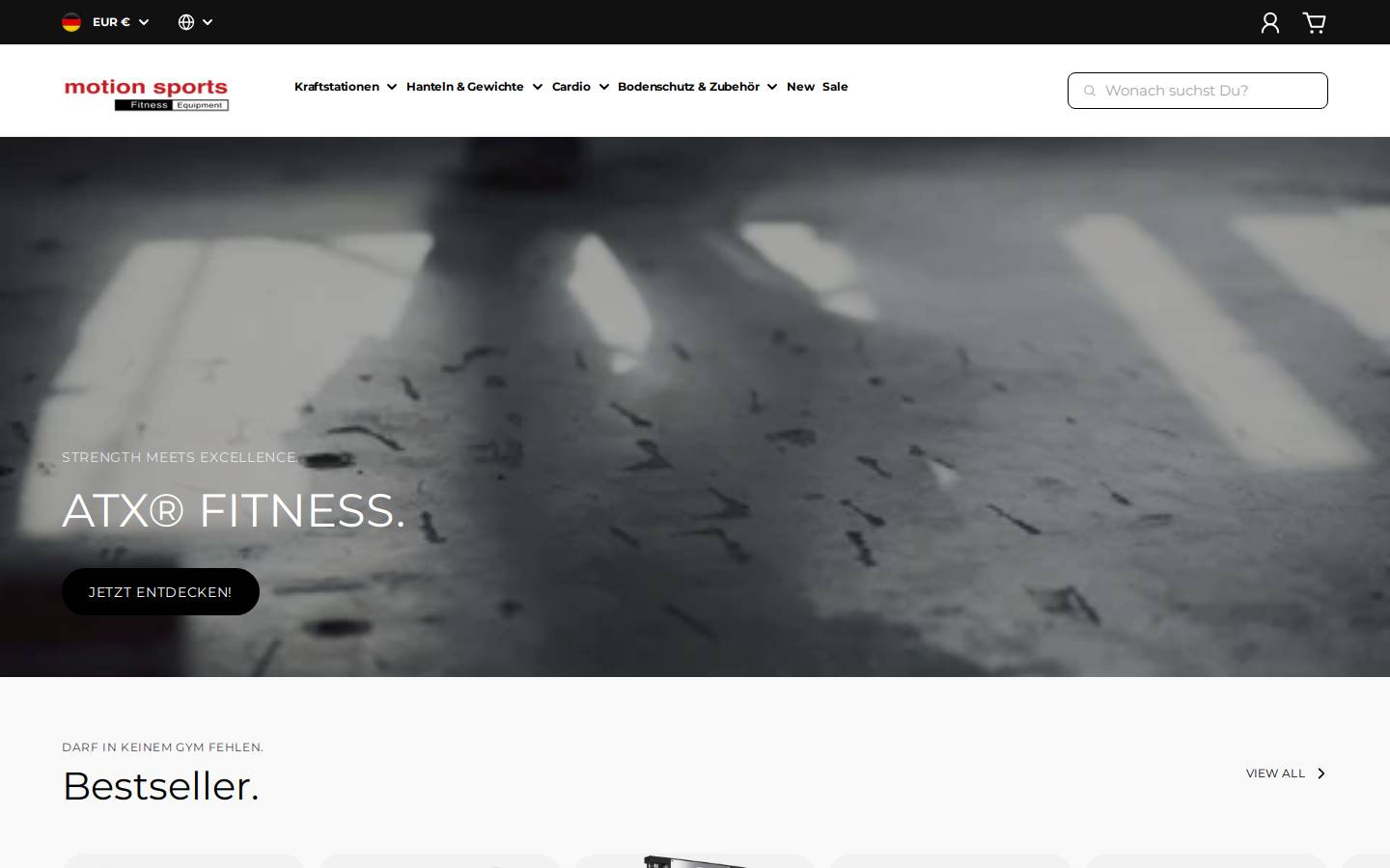 4motionsports GmbH homepage screenshot