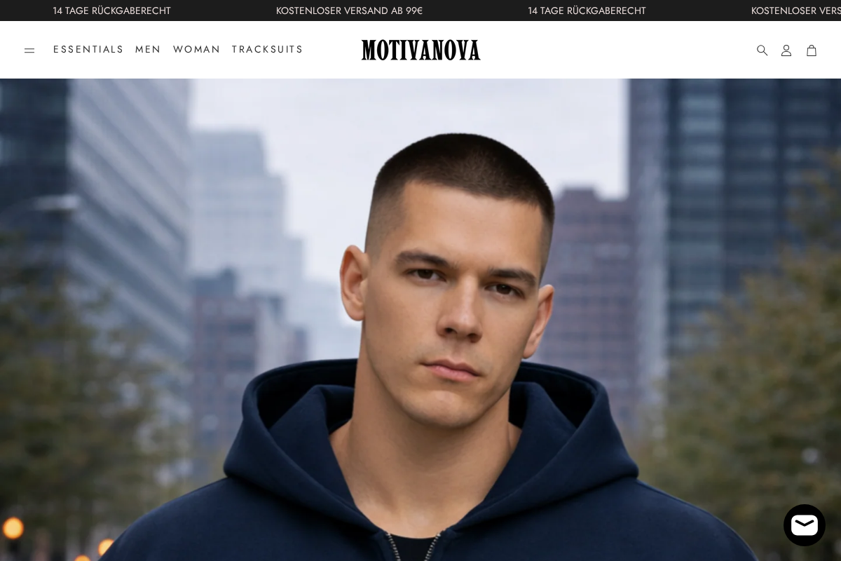 Motivanova homepage screenshot