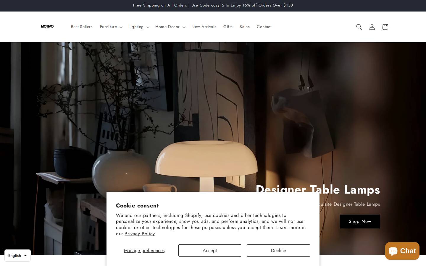Motivodecor homepage screenshot